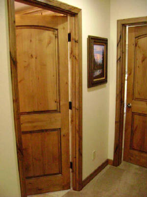 Doors through out the house stained and finished to match custom cabinetry