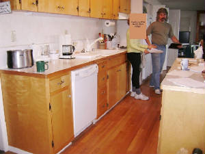 Cabinets prior to remodel